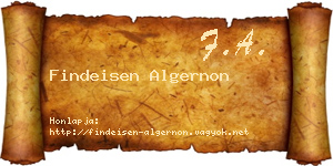 Findeisen Algernon névjegykártya